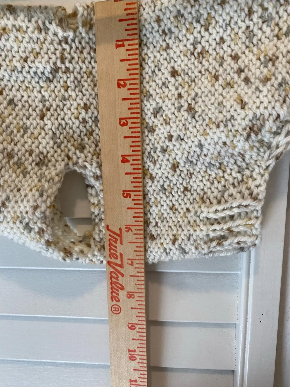 Dog Sweater Hand Knitted Size XS/S Natural Tones Stretches NEW